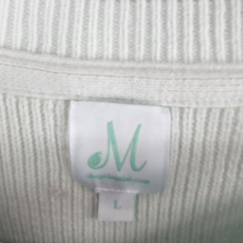 Shop The Mint Give You Joy Light Green Dolman SweaterWomen's Size Large - Picture 7 of 8